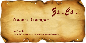 Zsupos Csongor névjegykártya